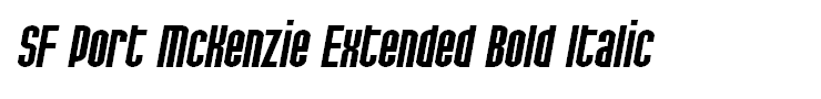 SF Port McKenzie Extended Bold Italic