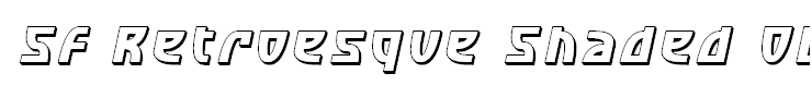 SF Retroesque Shaded Oblique