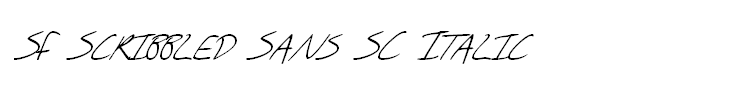 SF Scribbled Sans SC Italic