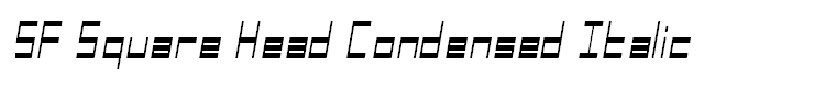SF Square Head Condensed Italic