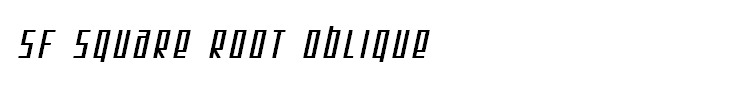 SF Square Root Oblique