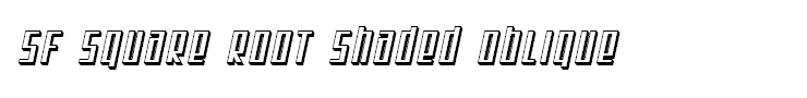 SF Square Root Shaded Oblique