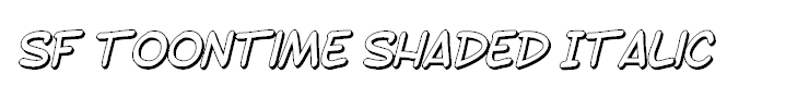SF Toontime Shaded Italic