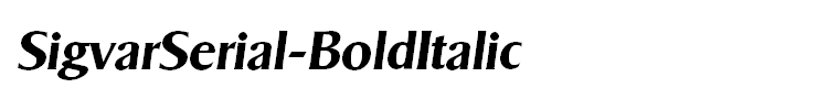 SigvarSerial-BoldItalic