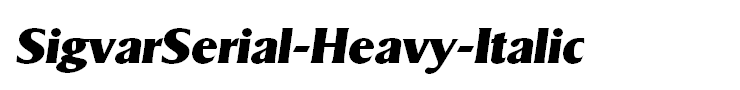SigvarSerial-Heavy-Italic