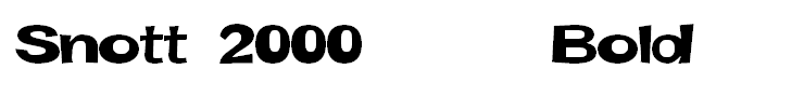 Snott 2000      Bold