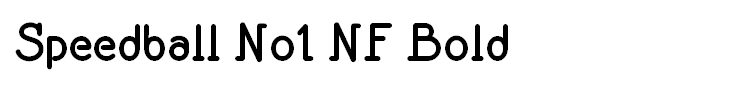 Speedball No1 NF Bold