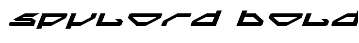 Spylord Bold Expanded Italic