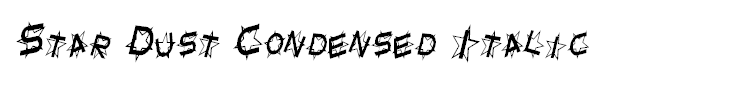 Star Dust Condensed Italic