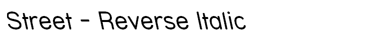 Street - Reverse Italic