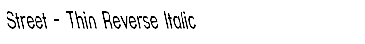 Street - Thin Reverse Italic