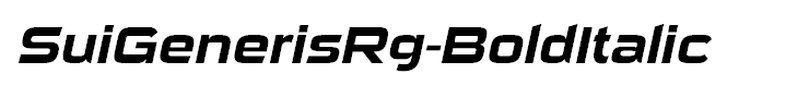SuiGenerisRg-BoldItalic