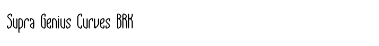 Supra Genius Curves BRK