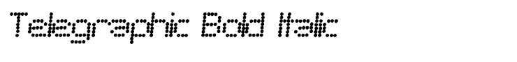 Telegraphic Bold Italic