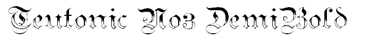 Teutonic No3 DemiBold