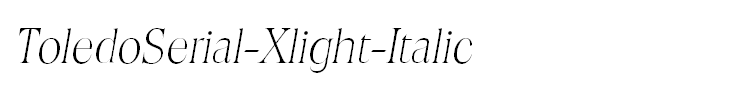 ToledoSerial-Xlight-Italic