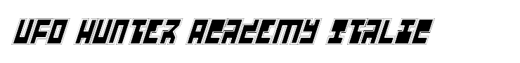 UFO Hunter Academy Italic