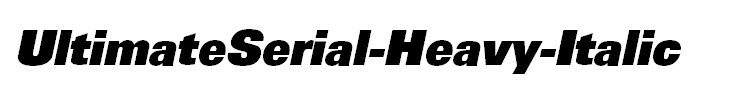 UltimateSerial-Heavy-Italic