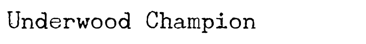 Underwood Champion