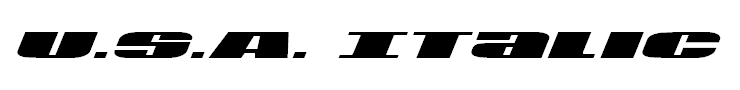 U.S.A. Italic