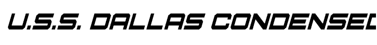 U.S.S. Dallas Condensed Italic