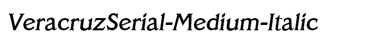 VeracruzSerial-Medium-Italic