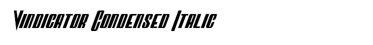 Vindicator Condensed Italic