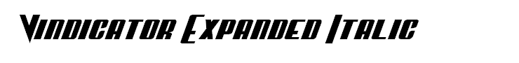Vindicator Expanded Italic
