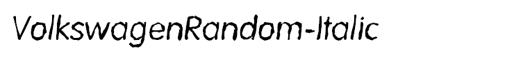 VolkswagenRandom-Italic