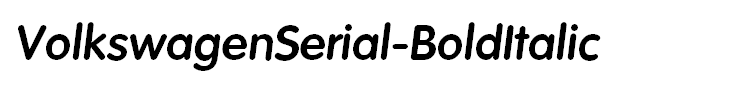 VolkswagenSerial-BoldItalic