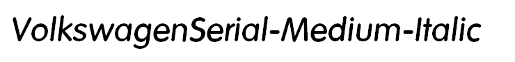 VolkswagenSerial-Medium-Italic
