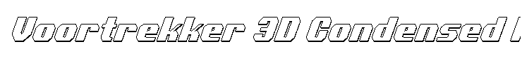 Voortrekker 3D Condensed Italic