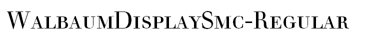 WalbaumDisplaySmc-Regular