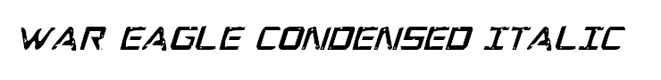 War Eagle Condensed Italic