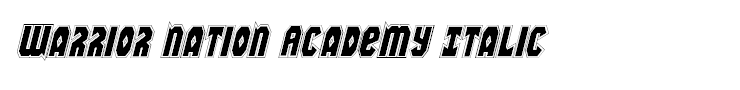 Warrior Nation Academy Italic