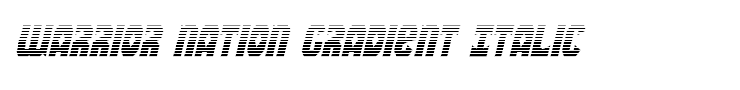 Warrior Nation Gradient Italic