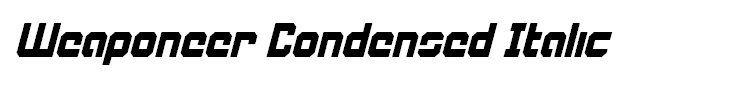 Weaponeer Condensed Italic