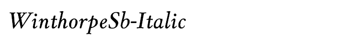WinthorpeSb-Italic