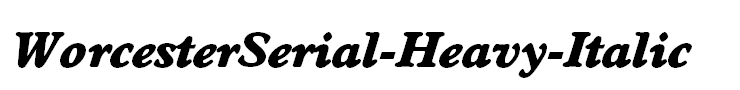 WorcesterSerial-Heavy-Italic