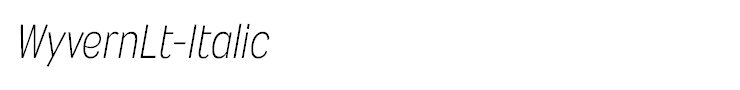 WyvernLt-Italic