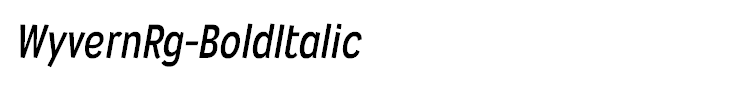 WyvernRg-BoldItalic
