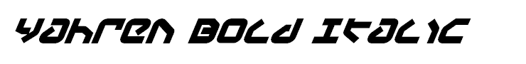Yahren Bold Italic