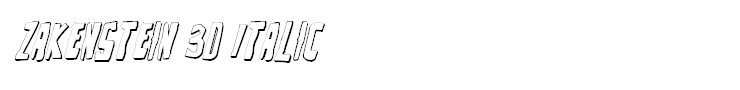 Zakenstein 3D Italic