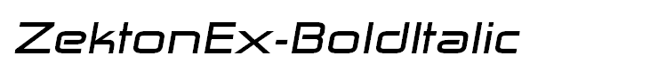 ZektonEx-BoldItalic
